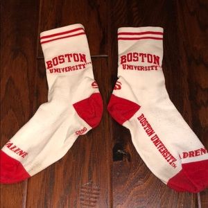 White Boston University Adrenaline Crew Socks